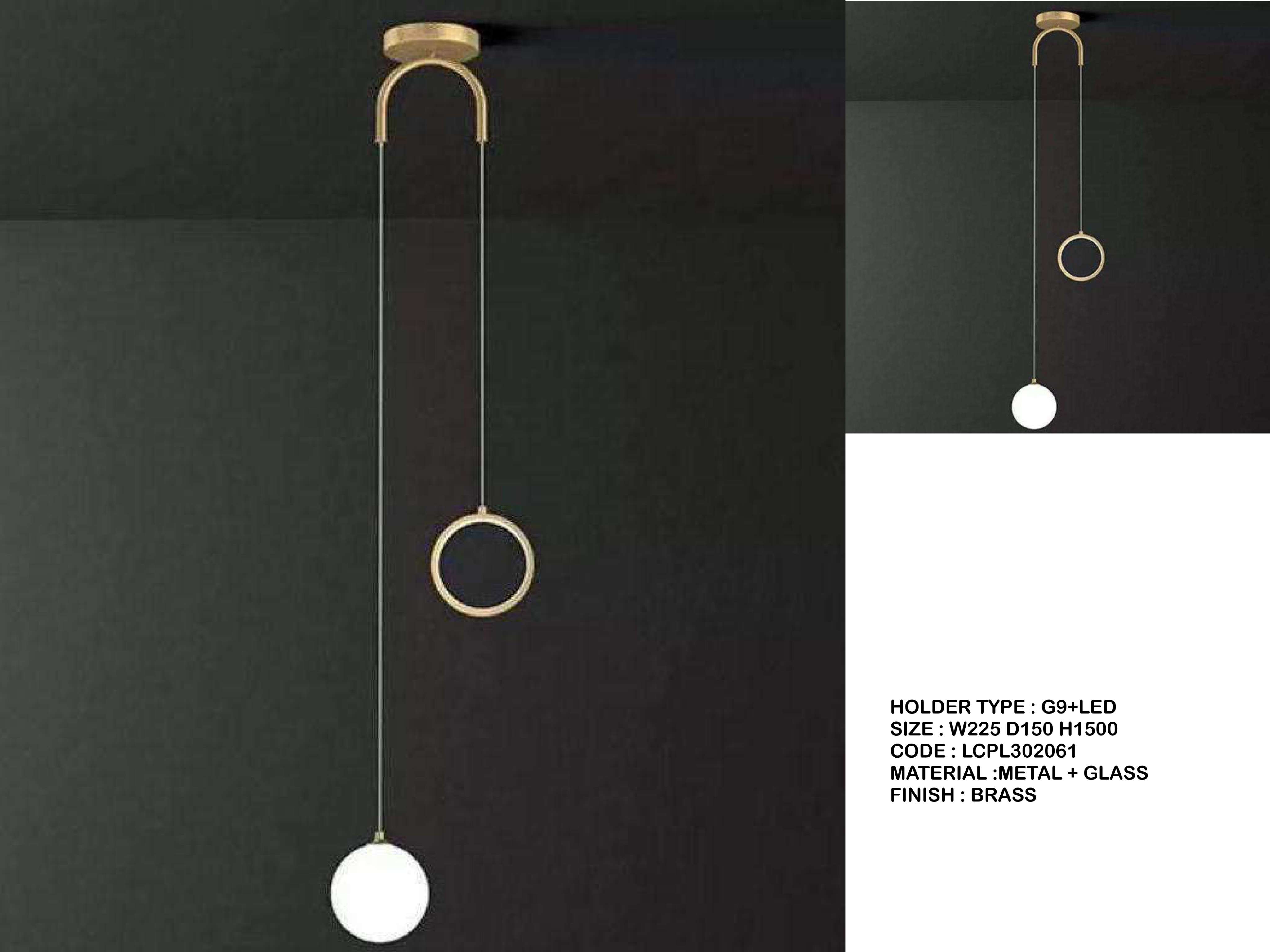 Beyond Lights - Brass Globe Pendant- LCHL